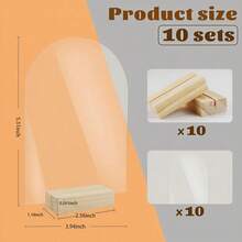 15 piezas de placas de acrílico en blanco con soportes de madera, soportes de tarjetas de señalización arqueada para mesa, adecuados para bodas, fiestas de cumpleaños, decoración de tarjetas de lugar de hotel