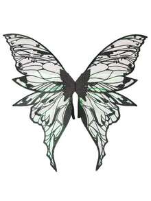 Large Size 4-Leaf Gilded Butterfly Wings/Wing Set, Shiny Transparent Fairy Wings Adult Costume, Angel Wings For Women, Halloween Costume - Multicolor - View 23