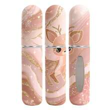 Cute Cartoon Animal Print Refillable Perfume Atomizer – Pink Marble Travel Spray Bottle - Multicolor - View 8
