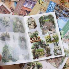 10sheets PET Stickers Washi Paper Stickers Creativity Adhesive DIY Sticker Hand Made Decorative Junk Journal Scrapbook Supplies Holiday Decorations Christmas Halloween Valentine's Day