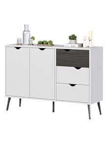 Mueble Bufetero Aparador Credenza Bufetera Con 2 Puertas - Blanco - Ver 1