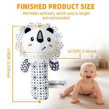Black & White Baby Rattle Toys, Newborn 0-6 Months Sensory Training Toys, Multi-Animal Shaped With Sound Maker, Teether Grip Training Early Educational Toys