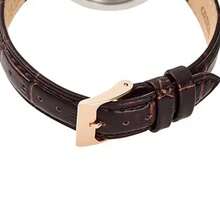 Orient 1 pieza Reloj mecánico de mujer con correa de cuero PU - Negro - Ver 4