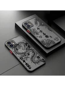 2 件黑龙图案和文字设计柔软全覆盖镜头手机壳适用于 17 16 15 14 13 12 11 Pro Max - 彩色 - 查看 20