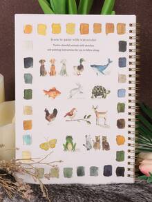 1 Sách tô màu màu nước, sách bài tập màu nước động vật, dụng cụ vẽ tranh nghệ thuật dành cho người mới bắt đầu (tô màu đậm và dễ dàng) - Nhiều màu - Xem 9