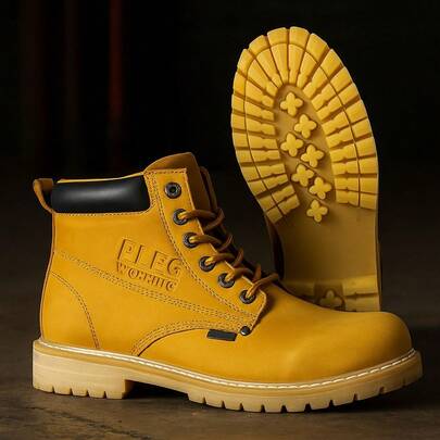 Botas Industriales PLEG WORKING de Piel con Suela Antiderrapante para Hombre y Mujer – Estilo y Resistencia