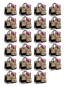 两件套女士沙滩手提包，配有可拆卸肩带，可定制A-Z字母，超大容量。肩带可根据个人喜好拆卸，包含化妆包和拉链小袋，可存放洗漱用品、零钱或文具。 - 彩色 - 查看 2