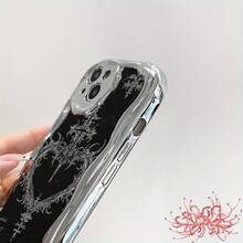 Gothic Heart Cross Design Element-Design Phone Case, Suitable For IPhone Models 16, 15, 14 Pro Max, 13, 12, 11, XR, XS Plus Phone Cases, Made Of TPU Silicone Material, Providing Shock And Drop Protection, With Drop Protection Function, And Has A Very Good Hand Feel.It Is The Most Suitable Gift For Family, Friends, And Loved Ones. - [silvery] - View 7