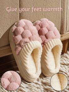 Fall/Winter Warm Indoor Slippers For Home, Couples, Non-Slip House Shoes For Confinement