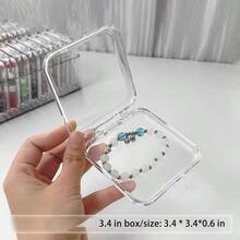 24+2 Clear Acrylic Jewelry Boxes, Crystal Storage Boxes, Crystal Bracelet Transparent Desktop Storage Boxes, Portable Jewelry Boxes, 2 Long Box (9*3.5*2.4 Inches) And 24 Small Boxes (3.4*3.4*0.6 Inches), Portable Dust-Proof And Moisture-Proof Storage Boxes, Ideal For Home Use, For Beads, Jewelry, And Crafts - Organization Solutions - 無色 - 查看 6