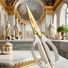 2 buc foarfece de bucătărie și curățător de legume, oțel inoxidabil cu mânere din silicon antiderapante, multifuncționale pentru carne și păsări de curte, mașina de spălat vase, tăiere și utilizare convenabile, material durabil, cadou excelent