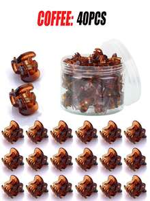 1 Can Of Small Mini Hair Clips, Women's Non Slip Plastic Clips (40PCS Per Can, Multiple Color Options) Fall Winter Claw Clip Hair Accessories For Women For Vacation Outfits Woman Elegant Hair Clutch