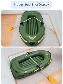 Inflatable Kayak Canoe Fishing Boat, Thick & Durable Foldable Inflatable Boat, Air Cushion Boat, Surfing Rafting 2-Person Water Sports Boat For Outdoor Water Party