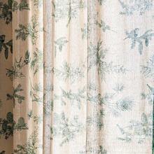 Boho Curtain 84 Inches Length For Bedroom, Printed Cotton Linen Rod Pocket Semi Blackout Farmhouse Bohemian Tassels Window Treatment For Living Room, 1 Panel 59" W X 84" L, Green Forest - 綠色森林59Wx84LPackof1 - 查看 10