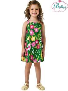 Vestido Infantil Alça kyly Premium Azul