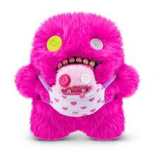 Spin Master Fuggler Mini Rascals Series 9-Inch Plush Toy With Baby Fuggler, Double Trouble, Official Genuine Funny Ugly Monster Plush Toy, Ugly Cute Monster Adult Interesting Doll, Perfect Stuffed Animal Gift For Collection Birthday - Oogah Boogah (Pink) - View 1