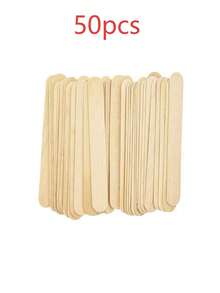 50 piezas/20 piezas Raspadores de belleza para depilación, depilación de madera, herramientas de raspado de cera, palitos de mezcla y aplicación de cera de depilación, herramientas de cuidado de depilación con cera de abeja