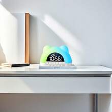 NieNie USB Powered Music Digital Alarm Clock With 11 Colors RGB Mood Light 2 Alarm Night Mode 5 Levels Brightness Adjustment Snooze Table Clock 12/24H 4 Levels Adjustable Volume USB Output Wake-Up Sleep Reminder Security Mode LED Clock Home Decor Room Decor