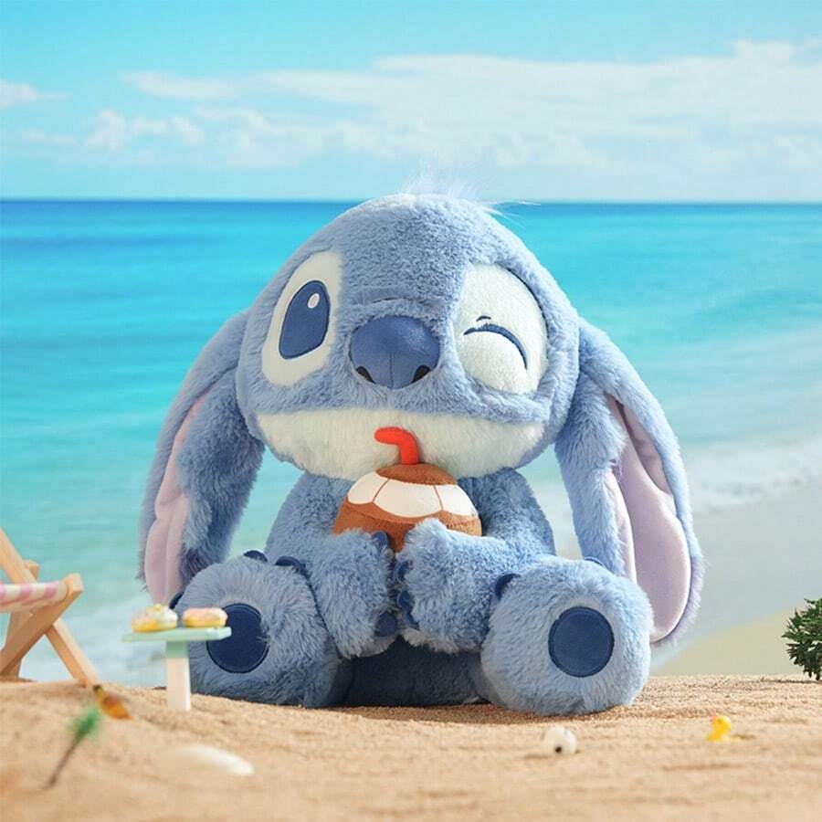 Miniso 1 pieza Peluche de Coco Stitch, Peluche Suave y Lindo, Coco con Forma, Tacto Cómodo, Adecuado para el Hogar y como Regalo - Multicolor - Ver 1