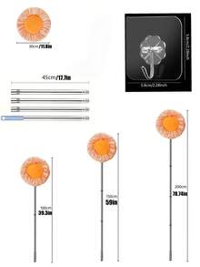 1Pc Wall Mop,Wall Mop Cleaner With Long Handle,Cleaning Mop,Multi-Functional Wall Cleaning Mop,Dusters For Cleaning,Long Handled Duster,Extendable Duster,Back To School Must Haves,Floor Wall Tile Glass Window Car Cleaning Mop,Splicing Wet And Dry Ceiling Mop,High-Quality Baseboard Cleaner,Professional-Grade Baseboard Cleaner Tool With Handle,Superior Quality Dust Mop,Efficient Ceiling Fan Cleaner Duster