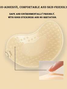 2 pares de sujetadores invisibles con forma de mango - Copas de sujetador push-up de silicona sin tirantes para vestidos sin espalda, almohadillas adhesivas transpirables y reutilizables para levantar el busto, amigables con la piel para mujeres