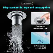 Universal Bathroom Sink Plug Stopper Wash Basin Core Bounce Pop Up Drain Filter - A - Xem 11