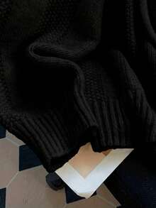 Women's Casual Hooded Knit Cardigan, Loose Long Sleeve With Front Pockets, Adjustable Drawstring Hood, Simple Design, Comfortable Pullover Sweater, Autumn/Winter