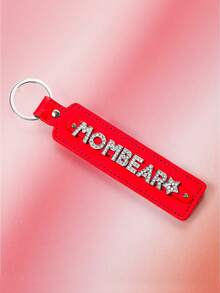 1pc Customized Accessory & Pendant, Customized Crystal Letter Keychain, Shiny Personalized Leather Keychain Accessory, Gothic Letter Car Keychain, Gift For Men & Women, Creative/Mother's Day/Valentine's Day/Gift - Multicolor - View 14