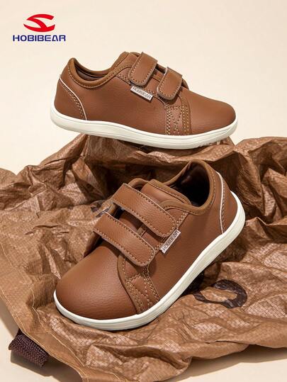 HOBIBEAR Zapatillas deportivas holgadas y de ajuste amplio para niños, zapatos cómodos para caminar al aire libre para niños y niñas, diseño minimalista adecuado para todas las estaciones, zapatos suaves para niños pequeños