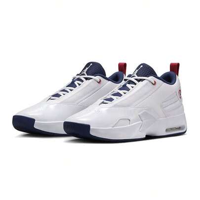  Nike 新款减震耐磨支撑男子篮球鞋 Jordan Max Aura 4 舒适简约训练低帮篮球鞋 时尚百搭午夜海蓝色配色休闲篮球鞋 Court Weapon FQ8298-100