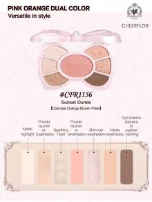 CHEERFLOR GIRLS BOWKNOT Makeup Palette, Matte Shimmer Powder Eyeshadow Pallet, Highly Pigmented, Long-Lasting Bright Shimmer Matte Eyeshadow, Light, Smooth, With Mirror, Highlighters Contour Blush Powder All In One Makeup Pallet - CFR1156 - View 6