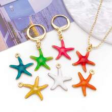 2pcs Starfish Charms Stainless Steel Star Charm Enamel Ocean Aniaml Charms For Jewelry Making Bracelets Earrings Necklaces Crafts - Multicolor - View 6