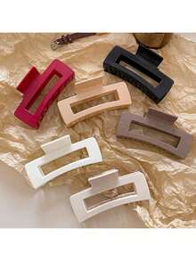 2 szt./1 szt. Jednokolorowe kwadratowe spinki do włosów z wydrążonymi końcami, grube matowe spinki do włosów do upięć i stylowy dodatek do włosów, odpowiednie do noszenia na co dzień, prezent dla przyjaciół, nowa spersonalizowana spinka do włosów