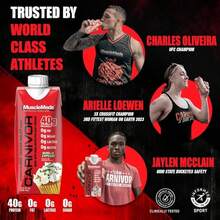 MuscleMeds Carnivor Ready To Drink Protein, Lactose Free, Sugar Free, 40g Isolate Protein, Muscle Building, Recovery, RTD, Chocolate 169 Fl Oz (Pack Of 12) - Flavor NameE - 查看 7