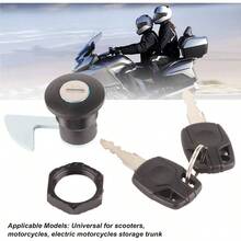 - Kit de Bloqueo de Llave para Motocicleta Juego de Cerraduras para Maletero Trasero Accesorio para Patinete, Bloqueo Trasero Plstico de Aluminio Universal para Motocicletas Elctricas 2 - inicial - Ver 2