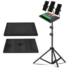 Projector Tripod Stand Foldable Tripod Projector Bracket Adjustable Height - Black - View 9