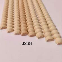 10pcs/40cm Natural Wood Beaded Molding Sticks - Half Round Bobbin Trim For DIY Home Decor, Cabinets, Furniture, Paneling, Shelf, Door, Wall, Window Edges - Unfinished Wood Craft Supplies With Smooth Texture & Wood Grain Finish - Multicolor - View 14