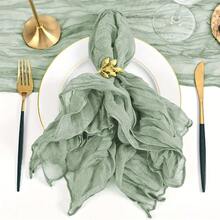 6Pcs Bohemian Solid Color Polyester Cloth Napkins 20x20 In' Rectangular Woven Table Linens With Delicate Edging Cloth Napkin Perfect For Halloween, Christmas, Holiday, Wedding, Party, Daily Decorations - 白色 - 查看 4