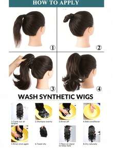 Tóc giả đuôi ngựa dài 28 inch, kiểu gợn sóng xoăn, sợi tổng hợp nhiều lớp chịu nhiệt, tóc giả sợi chịu nhiệt gợn sóng xoăn, unisex, dễ đeo, màu đen nâu, phù hợp cho tiệc tùng và tạo kiểu hàng ngày, phù hợp với mọi tông da, kiểu cơ bản, sợi chịu nhiệt cao, vẻ ngoài tự nhiên. - Màu nâu highlight - Xem 9