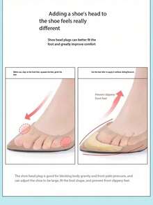 2pcs/4pcs Women's Sponge Forefoot Inserts To Relieve Pain, Reduce Shoe Size And Enhance Fit, Comfort And Protection For High-Heeled Shoes