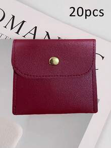 20/1pc Faux Leather Jewelry Pouches With Snap Closure Jewelry Storage Bag - Luxurious Gift Bags For Earrings, Necklaces, Bracelets, And Rings - Perfect For Storage & Pieceaging ﻿,Square Velvet Cloth Bag With Snap Fastener ,Velvet Jewelry Bags ,Cloth Gift Pouches Candy Gift Necklace Bracelet Packing Jewelry Beads Gift For Valentine's Day