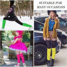 Long Leg Warmers Women 24 Inch Over Knee Knit Ribbed Leg Warmer Stirrup Yoga 80s Party Dance Ballet Supply - 黃色,綠色,玫瑰紅色 - 查看 5