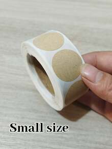 1PC 500 Pcs/Roll, Kraft Paper Label Stickers, Used For Gift Sealing Decoration, Item Classification Name Stickers, Planner Stickers, Scrapbook Supplies, Planner, Classroom Decor, School Supplies, Tags, Luggage Tag, Price Tags, Halloween Labels, Back To School Tags, Holiday Gift Stickers, Baking Decorations, Cupcake Labels, Cookie Tags, Party Favor Stickers, Seasonal Craft Supplies - Brown - View 6