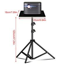 Projector Tripod Stand Foldable Tripod Projector Bracket Adjustable Height - Black - View 2