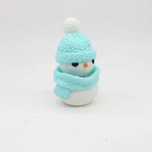 3D Printed Christmas Decoration Snowman Collectible Gift Figurine Stress-Relieving Squeeze Decorations Creative Pressure-Relieving Snowman Decorations