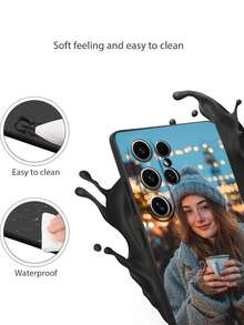 1pc Customized Photo Shockproof High-Definition Phone Case Protective Cover Compatible With Samsung S24/S24 Plus/S24 FE/S24 Ultra, S25/S25 Plus/S25 Ultra, 17 Pro Max/17 Air/16 Pro, Android Phone Cases, Phone Case,Cute Phone Cases ,Aesthetic - Clear - View 3