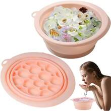 1pc Foldable Silicone Ice Bath Bowl With Detachable Ice Tray, Small Reusable Cold Bowl, Suitable For Home, Camping, Travel, Ice Bath, SPA