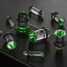 12Pcs Glass Stretching Kit With Rubber O-Rings For Body Piercing - 翠 - 查看 10