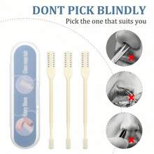 1pcs Bremorou Nose Hair Trimmer, Double Sided Knife Cutter ,2-In-1 Nose Manual Trimmer 360° Rotating Nasal Hair Razor Portable Cutter Clippers For Men Women,Skin-Friendly Facial Hair Removal Tool With Precise Trimming Function