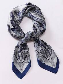 1pc Paisley Square Scarf For Women, 70cm High-End Decorative Printed Neck Kerchief, Silk-Like Fashion Shirt Scarf & Wrap This 70cm Paisley Square Scarf Is Made Of Silk-Like Fabric, Featuring A Smooth And Delicate Touch With A Soft Luster-Its Texture Is Comparable To Real Silk. The Classic Paisley Print Is Exquisite And Elegant, With High-End Color Schemes That Complement Any Style